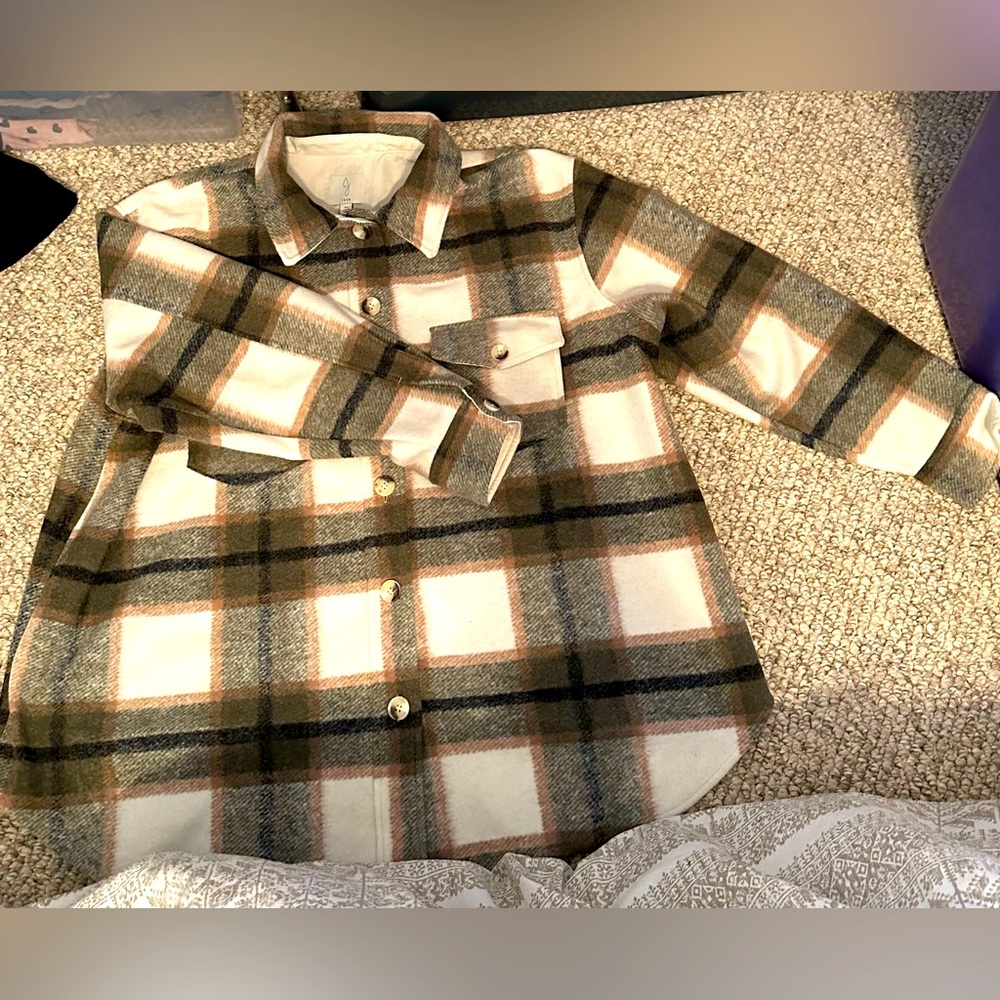 Sage green and cream Shacket  Joie size 3XL